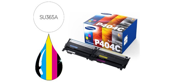 Toner samsung p404c sl c430w / c480 / c480fn / c480fw / c480w pack magenta cian amarillo y negro 1.000 pag