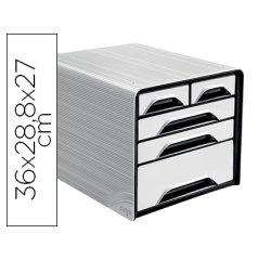Fichero cajones de sobremesa cep 5 cajones mixtos blanco/negro 360x288x270 mm