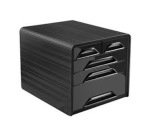 Fichero cajones de sobremesa cep 5 cajones mixtos negro/negro 360x288x270 mm