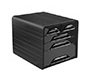 Fichero cajones de sobremesa cep 5 cajones mixtos negro/negro 360x288x270 mm