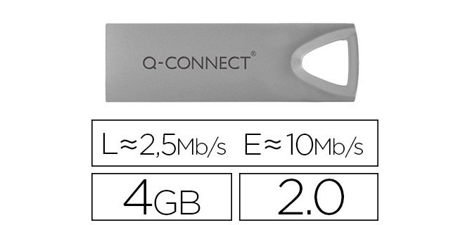 Memoria usb q-connect flash premium 4 gb 2.0