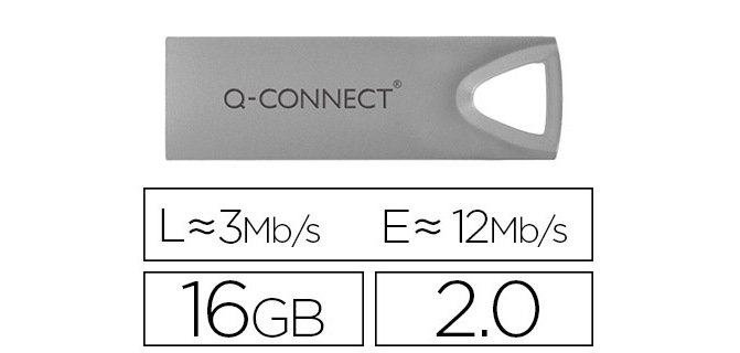 Memoria usb q-connect flash premium 16 gb 2.0