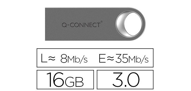 Memoria usb q-connect flash premium 16 gb 3.0