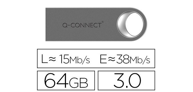 Memoria usb q-connect flash premium 64 gb 3.0