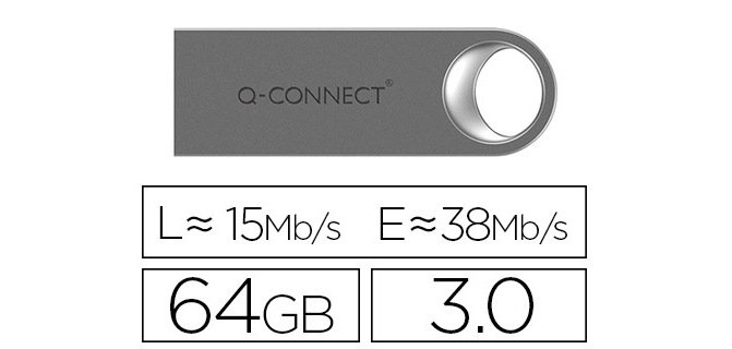 Memoria usb q-connect flash premium 64 gb 3.0