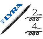 Rotulador lyra aqua brush acuarelable doble punta fina y pincel negro