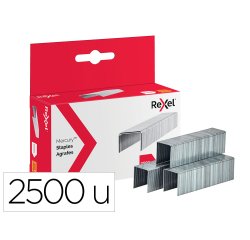 Grapas rexel mercury acero inoxidable caja de 2500 unidades