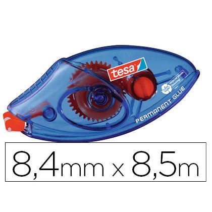 Pegamento tesa roller permanente ecologico desechable 8,4 mm x 8,50 m