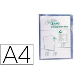 Carpeta dossier uñero saro pvc din a4 280 mc transparente
