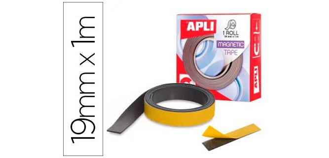Cinta adhesiva apli magnetica 19 mm x 1 m