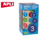 Gomets apli autoadhesivo redondo numeros 20 mm diametro multicolor rollo de 900 unidades