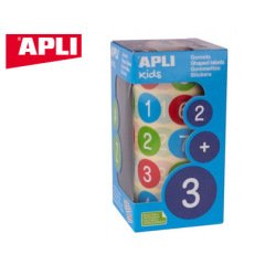 Gomets apli autoadhesivo redondo numeros 20 mm diametro multicolor rollo de 900 unidades