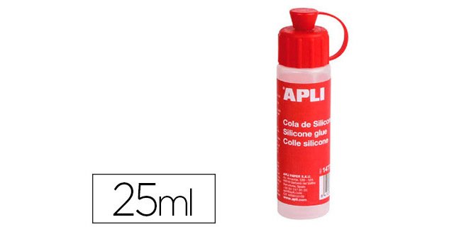 Cola de silicona apli para goma eva bote de 25 ml