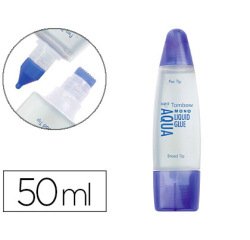 Pegamento cola liquida tombow transparente aqua permanente con 2 puntas bote de 50 ml