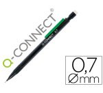Portaminas q-connect 0,7 mm con 3 minas cuerpo negro con clip verde