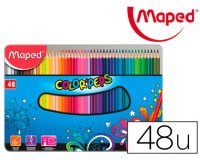 Lapices de colores maped color peps caja metalica de 48 lapices colores surtidos