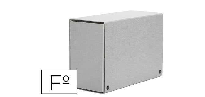 Carpeta proyectos pardo folio lomo 200 mm carton forrado gris con broche