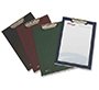 Portanotas pardo carton forrado pvc folio con pinza metalica negro