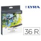 Rotulador lyra aqua brush duo caja de 36 colores surtidos