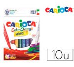 Rotulador carioca cambia color tinta magica caja de 10 unidades colores surtidos