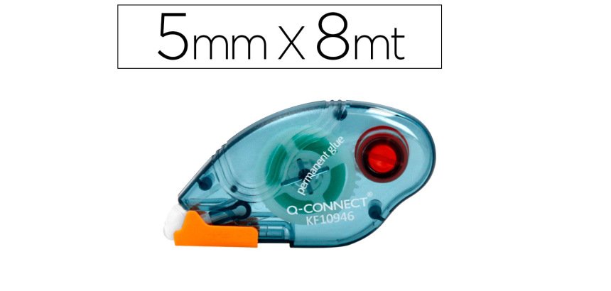 Pegamento q-connect roller compact permanente 6,5 mm de ancho x 8,5 m unidad