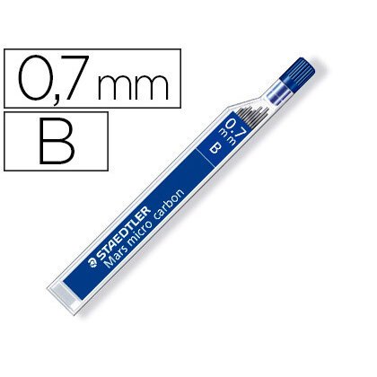 Minas staedtler mars micro grafito 0,7 mm b tubo con 12 unidades