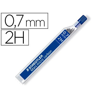 Minas staedtler mars micro grafito 0,7 mm 2h tubo con 12 unidades