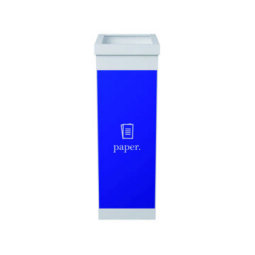 Papelera contenedor reciclaje paperflow con tapa poliestireno para papeles 60 l 76x36,3x26,3 cm