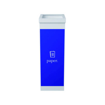 Papelera contenedor reciclaje paperflow con tapa poliestireno para papeles 60 l 76x36,3x26,3 cm