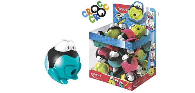 Sacapuntas maped plastico croc croc signal con deposito 1 uso colores surtidos