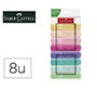 Rotulador faber castell fluorescente textliner 46 pastel estuche 8 unidades colores surtidos