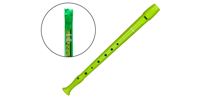 Flauta hohner 9508 color verde funda verde y transparente