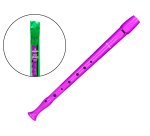 Flauta hohner 9508 color violeta funda verde y transparente
