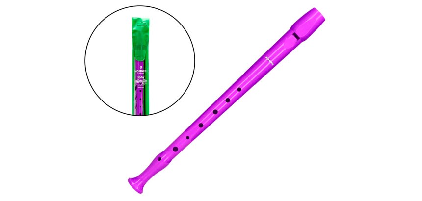 Flauta hohner 9508 color violeta funda verde y transparente