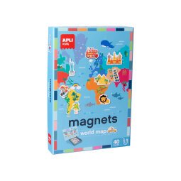 Juego apli didactico magnetico mapa mundi 40 piezas