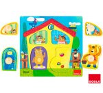 Juego Goula didáctico puzle casa familia osos