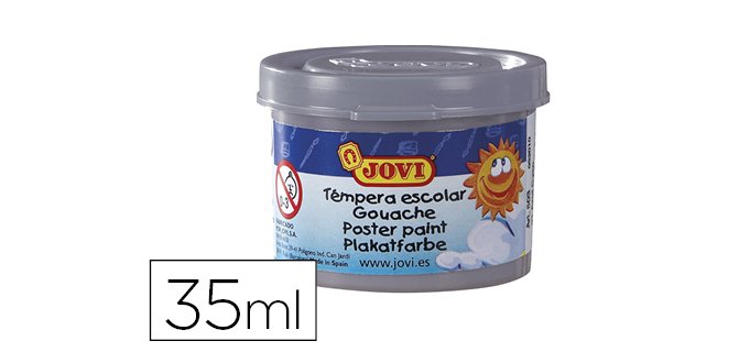 Tempera escolar jovi 35 ml color plata