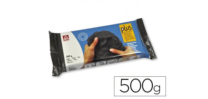 Arcilla sio-2 plus negra endurece al aire paquete de 500 gr
