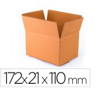 Caja para embalar q-connect americana ultra resistente carton reciclado canal doble 7mm color kraft 172x217x110 mm