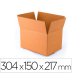 Caja para embalar q-connect americana ultra resistente carton reciclado canal doble 7mm color kraft 304x150x217 mm