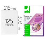 Paquete de 100 fundas de plastificación autoadhesivas A4 q-connect 303 x 216 mm 125 micras