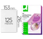 Paquete de 100 fundas de plastificar autoadhesivas A5 q-connect 153 x 216 mm 125 micras