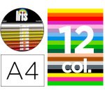 Cartulina guarro din a4 185 gr contenido \"b\" 100 hojas x 12 colores