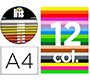 Cartulina guarro din a4 185 gr contenido \"b\" 100 hojas x 12 colores