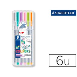 Rotulador staedtler triplus fineliner my pastel estuche de 6 unidades colores surtidos