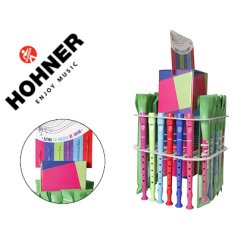 Flauta hohner gama colores expositor sobremesa de 36 unidades surtidas 6 por color 140x140x400 mm