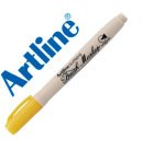 Rotulador artline supreme brush pintura base de agua punta tipo pincel trazo variable amarillo