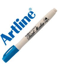 Rotulador artline supreme brush pintura base de agua punta tipo pincel trazo variable azul
