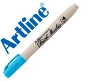 Rotulador artline supreme brush pintura base de agua punta tipo pincel trazo variable celeste