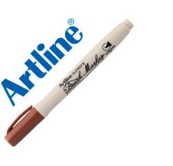 Rotulador artline supreme brush pintura base de agua punta tipo pincel trazo variable marron